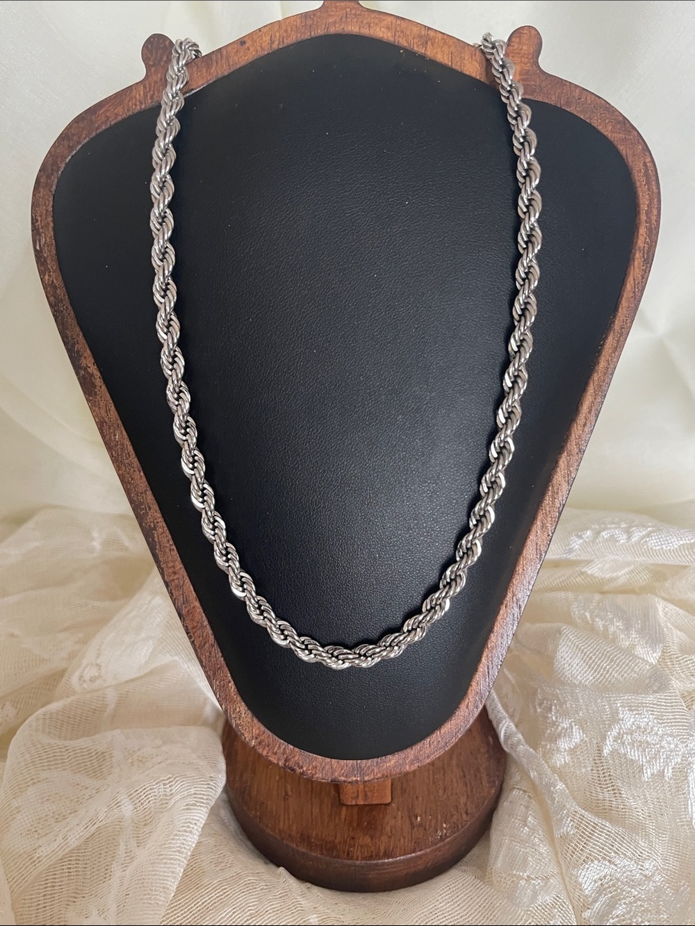 Monet Silver-Tone Twisted Rope Necklace